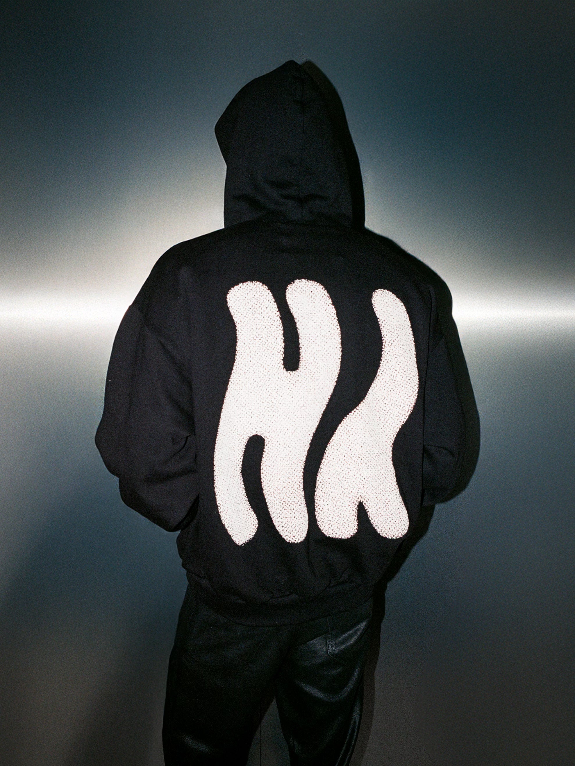 'HY' Wavy Logo Hoodie